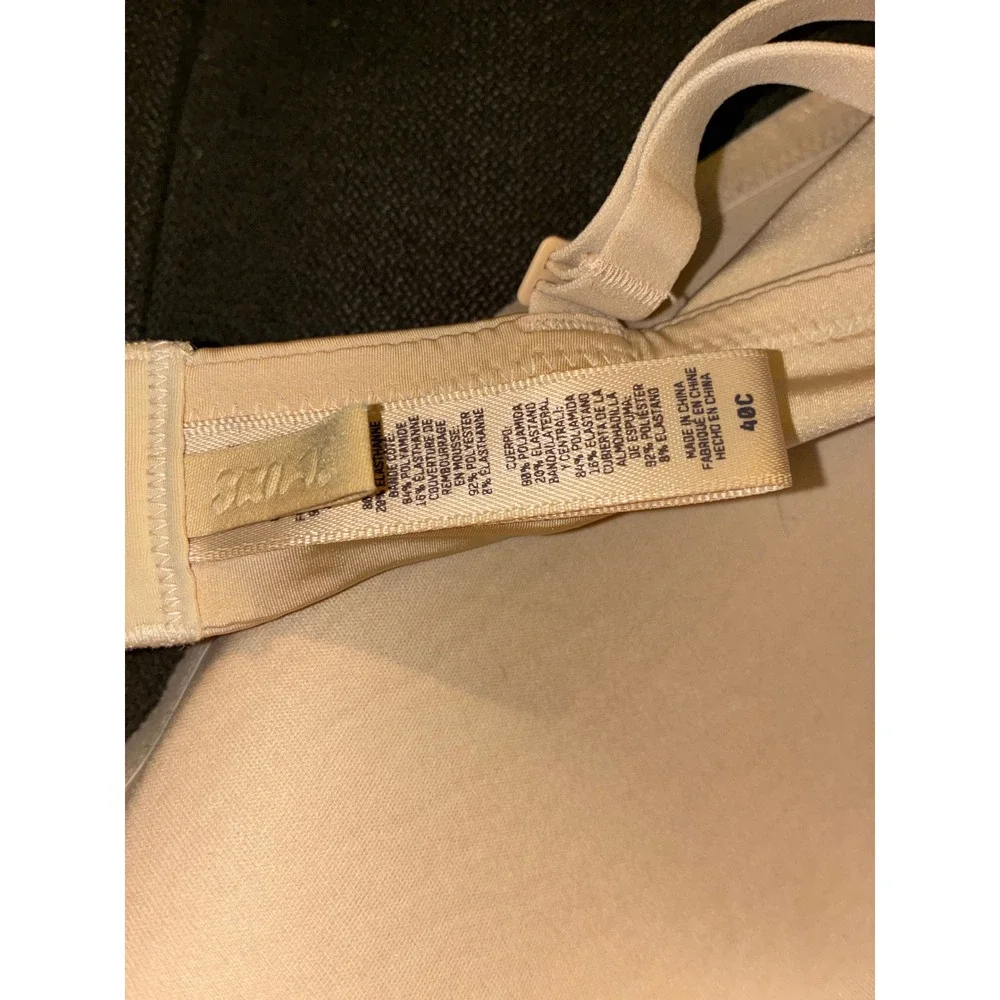 SKIMS Fits Everybody T-Shirt Bra Women 40C Ochre Tan Seamless Lined Underwire